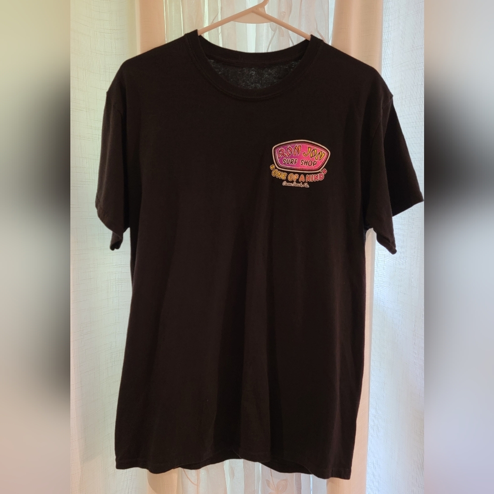 Men's medium short-sleeve black t-shirt, Ron Jon, fish, surf, salt life, cotton